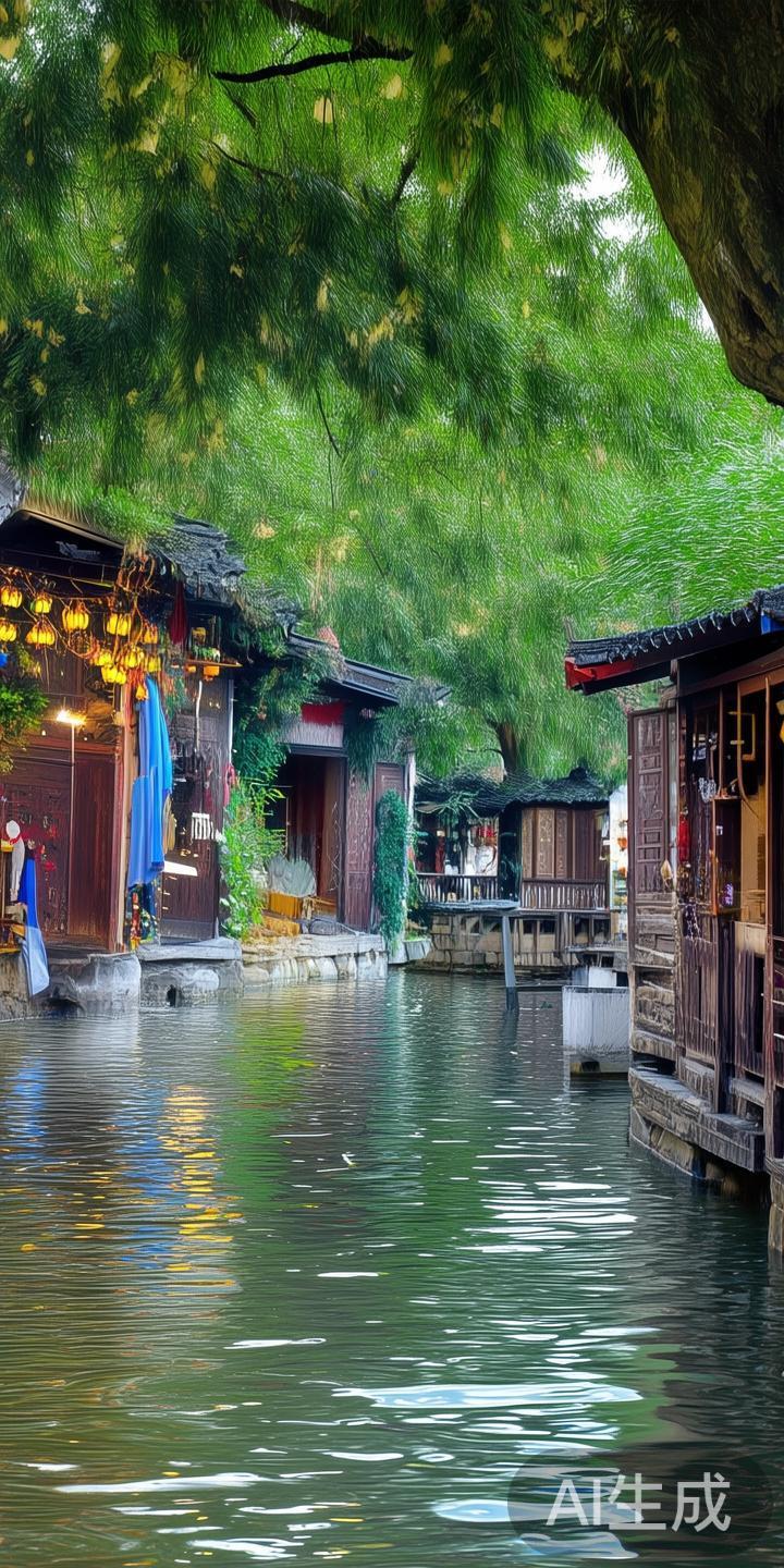在江南水乡，柔美的水韵与古朴的民风交织成一幅动人的